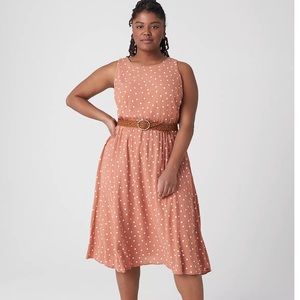 Lane Bryant - Sleeveless Cutout-Back Fit & Flare Dress & Belt, New with tags